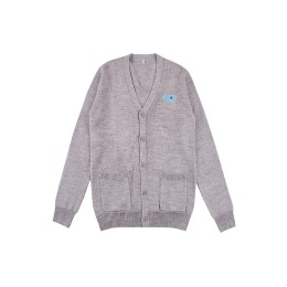 Bulk order gray cold jacket Group cold jacket V-neck embroidered LOGO Double side pockets 30% wool 70% acrylic CAR044 Bulk order gray cold jacket Group cold jacket V-neck embroidered LOGO Double side pockets 30% wool 70% acrylic CAR044